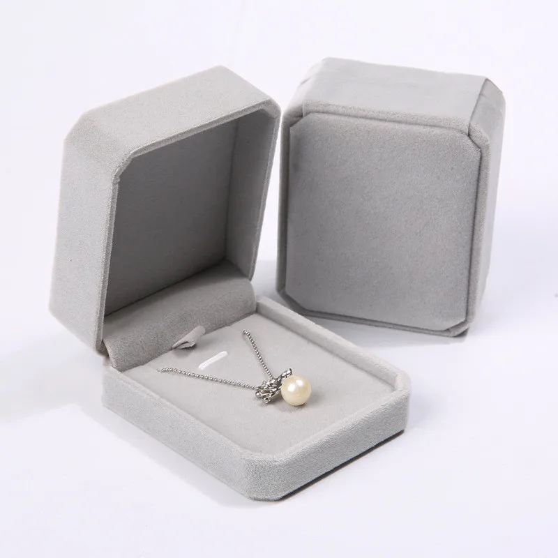 1 шт., квадратная серая бархатная коробка для ювелирных изделий, элегантный браслет, кольцо, ожерелье, шкатулка для ювелирных изделий, модная упаковка для ювелирных изделий, для хранения 7x8x4 см