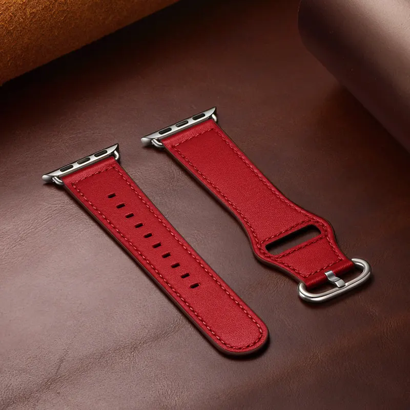 J Ремешок для Apple Watch 40 мм 44 мм 42 мм 38 мм сменный ремешок из натуральной кожи для Apple Watch iWatch Series 5 4 3 2 1 - Цвет ремешка: J
