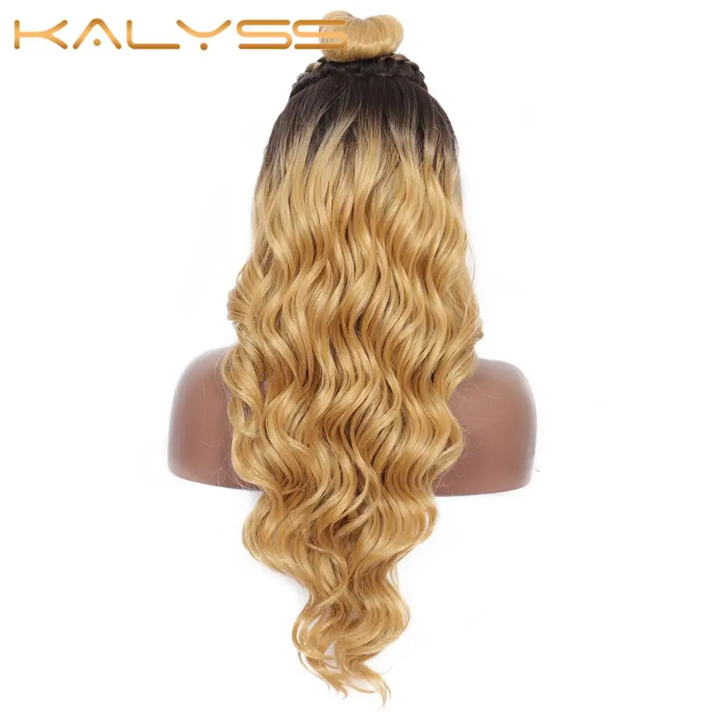 Kalyss Pre Geflochtene Perucken Mit Baby Haar Fur Frauen Doppel U Teil Schweizer Spitze Vorne Ozean Welle Perucken Updo Bun Perucken Spitze Front Perucken