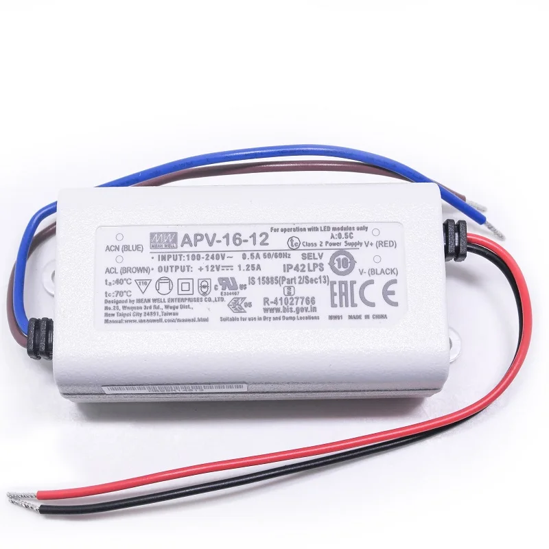 MEAN WELL - Alimentation électrique à Commutation, Sortie Unique, Haute Efficaci