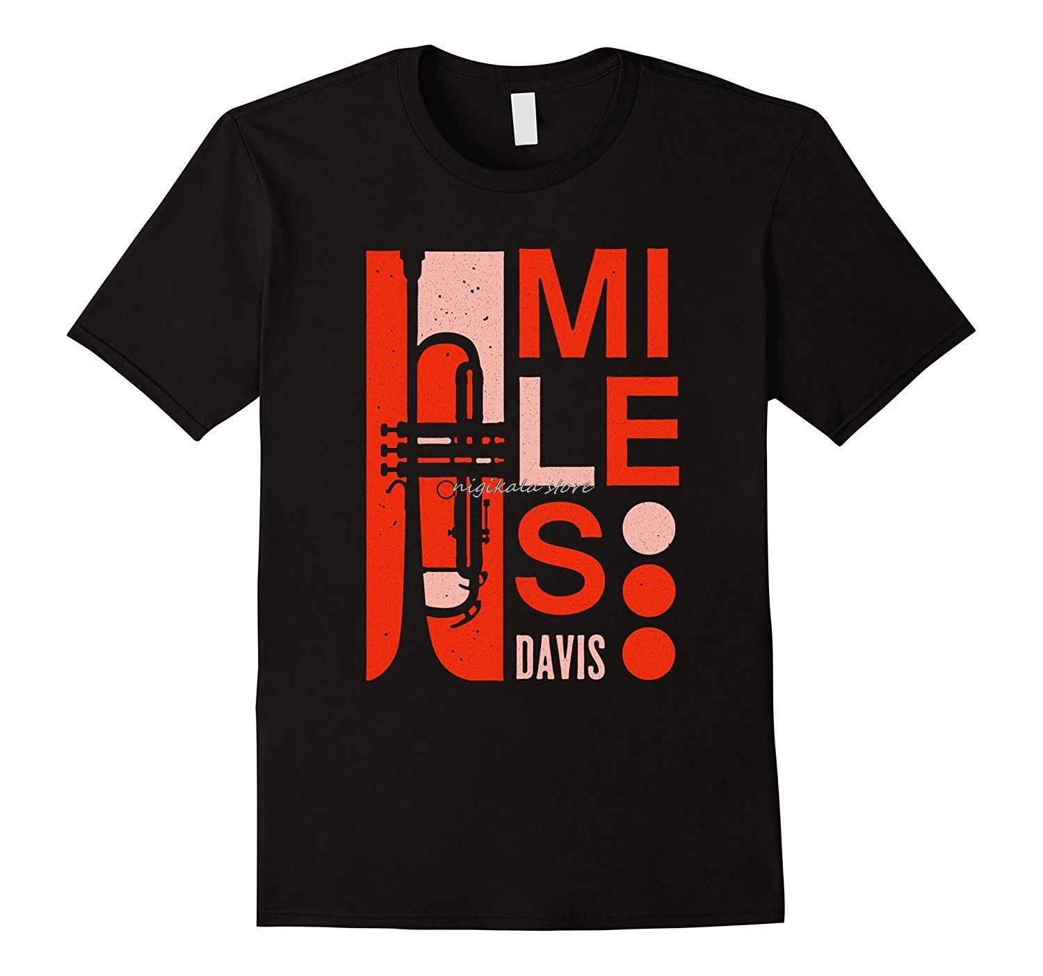 

Miles Davis Deco Trumpet T-Shirt Officially Licensed Short Sleeves T-Shirt