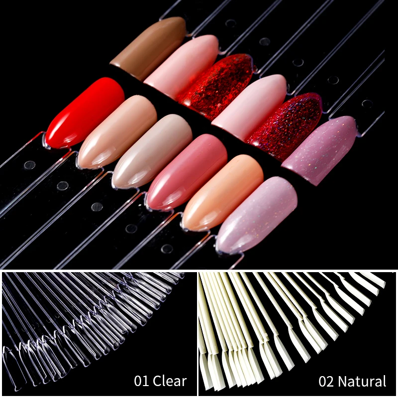 False Nail Tips For Artificial Sculpted Fake Finger Full Card Gel Polish Art Display Practice