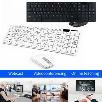 

Wireless Keyboard And Mouse Mini Multimedia Keyboard Mouse Combo Set For Notebook Laptop Mac Desktop Office Supplies