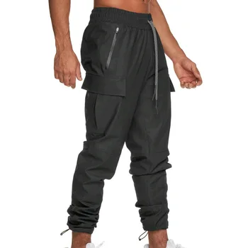 

Waterproof Outdoor Sport Pants Joggers Elastic Waist Sweatpant Fashion Built In Pocket Design Gym Pants Mens Sportwear 2020 Hot