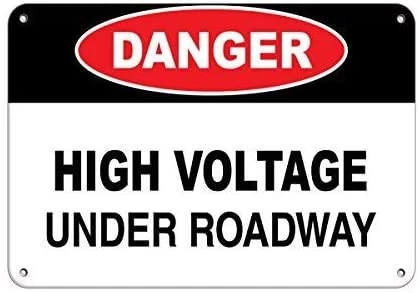 Warning Sign Danger High Voltage Under Roadway Hazard Sign Hazard Labels Road Sign Business Sign Aluminum Metal Tin Sign Plaques Signs Aliexpress
