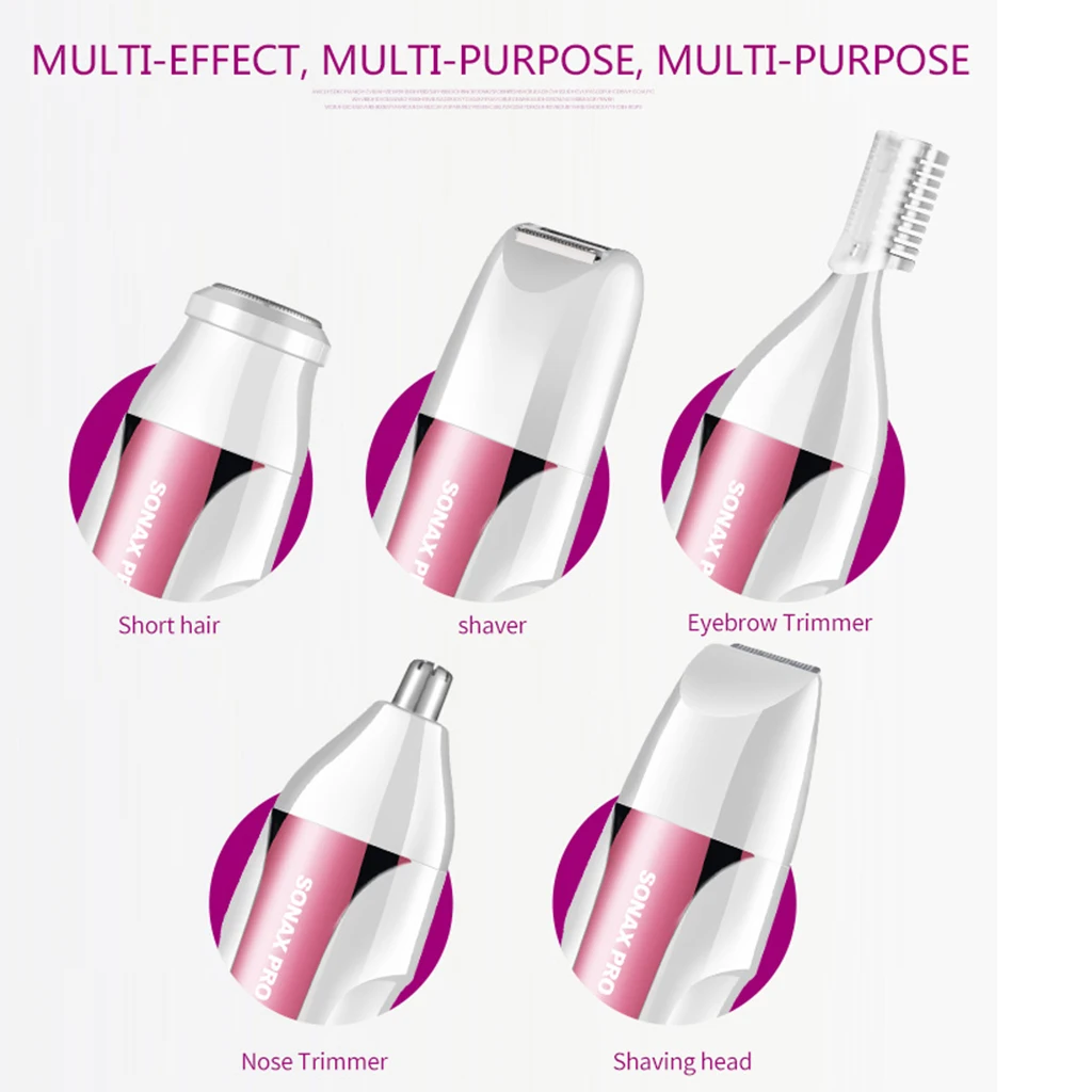 Multi-functional USB Electric Shaver for Epilators Women Arms Legs Bikini Hair Removal Nose Hair Trimmer Painless