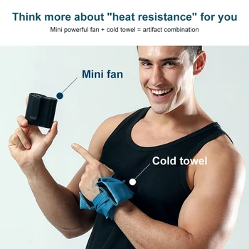 

Mobile Waist Hanging Fans Conditioning Cooler Portable And Easy To Operate Air Cooling Mini Fan In Summer Black Upgraded