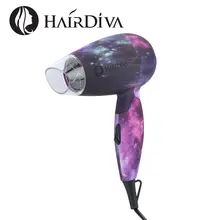 Мини двойной напряжение путешествия складная ручка компактный фен для волос HairDiva Galaxy Стиль Фен