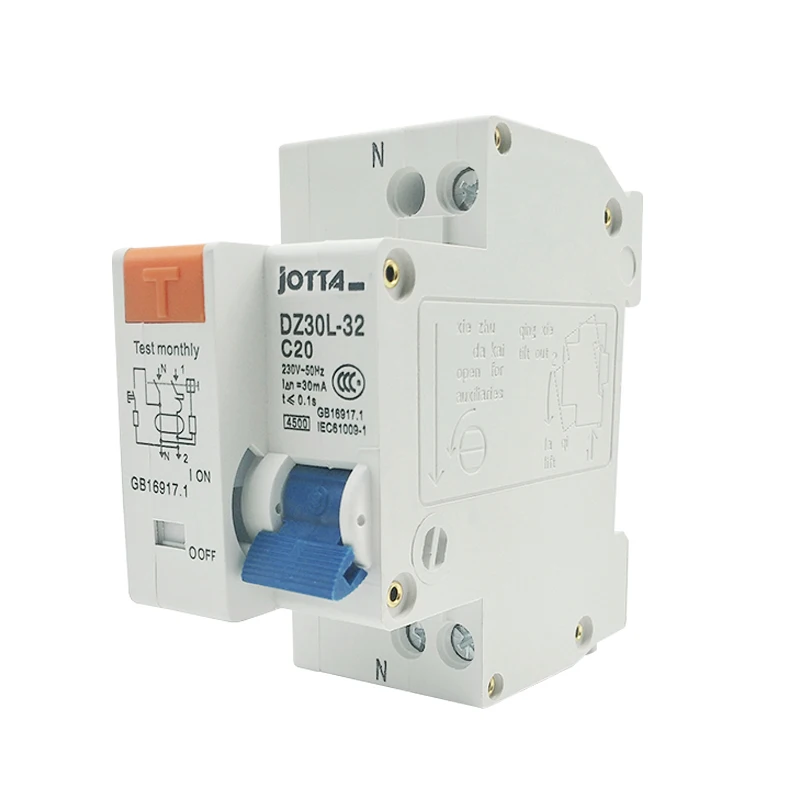 DPNL 1P+ N 16A/20A/25A/32A/63A 230V~ 50 HZ/60 HZ автоматический выключатель с перегрузкой по току и защитой от утечки RCBO