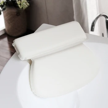 

1 Pcs Spa Bath Pillow Powerful Suction Cups Soft 2-Panel Design for Shoulder and Neck Support Fits Any Size Tub