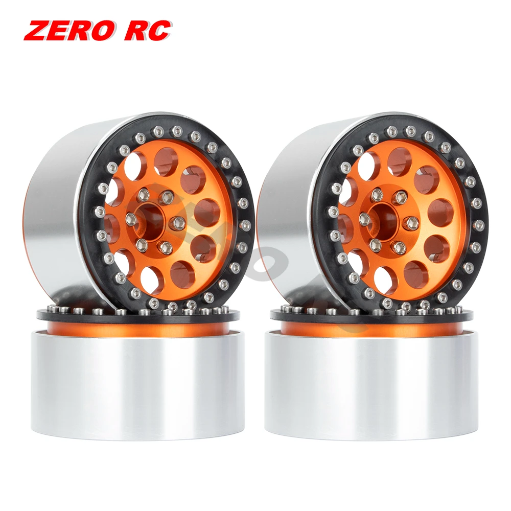 록 크롤러 합금 비드락 휠 림, 오프로드 핏 1/10 크롤러 축 SCX10 WRAITH RR10 RBX10 2.2 타이어, 2.2 인치, 4 개