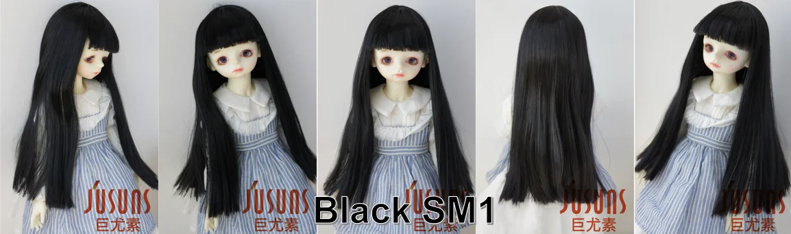 JD056 1/12 1/8 1/6 1/4 1/3 OB11 YOSD MSD SD Blythes Long Straight Hair With Full Bang Doll Wig 18"AG Doll Accessories