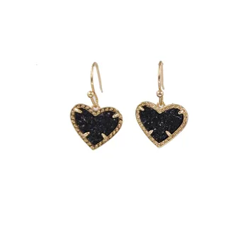 

High Quality Small Dainy Abalone Heart Drop Earrings for Women