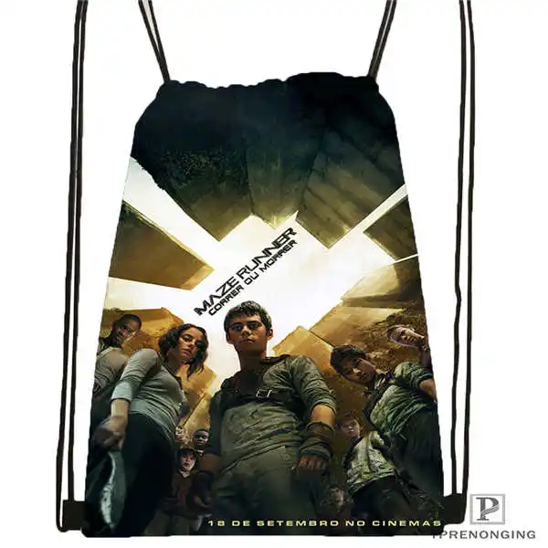 Drawstring Backpack Пользовательский лабиринт Runner1 походная сумка на шнурке милый рюкзак для детей(черная спинка) 31x40 см#180531-04-19 - Цвет: Drawstring Backpack
