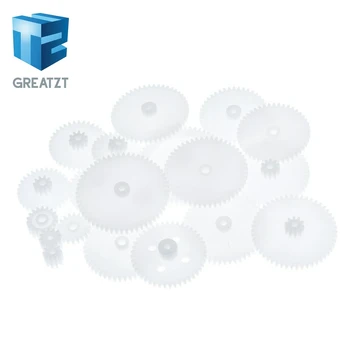 

GREATZT 58pcs/bag J293Y Plastic 0.5 Module Gears White Micro DC Motor Toys Gears DIY Combination Parts