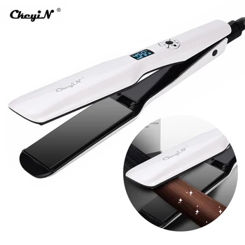 

Professional LCD Display Hair Straightener Ceramic Ionic Flat Iron Ajustable Heating Wide Plate Dual Voltage Salon Hair Styler