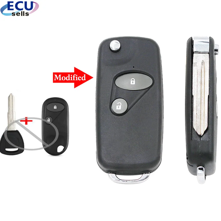 Modified 2 Buttons Folding flip Remote fob Key Shell Case FOR Honda Civic insight CR-V Odyssey S2000 Blade2.3 | Автомобили и