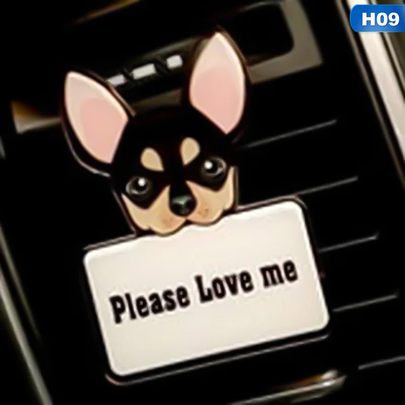 Car Air Vent Outlet Solid Perfume Clip Cartoon Dog Shape Air Freshener Fragrance Car Styling - Название цвета: H09