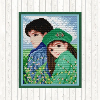 

Joy Sunday Cross Stitch Kits Printed Canvas for Embroidery Kit 14ct 11ct Counted Fabric DIY DMC for Needlework Stitch Home Decor