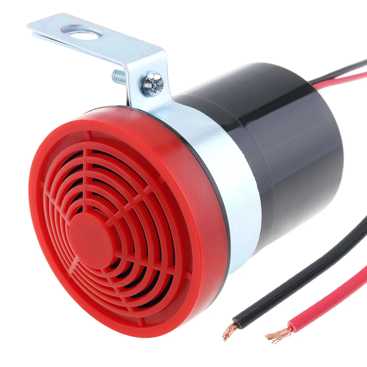Dc 12v 24v Black & Red 105db Car Reversing Back Up Alarm Horn Speaker