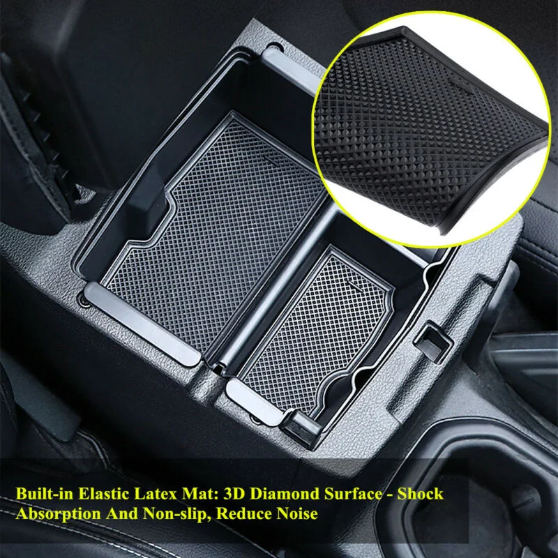 

Car Black Storage Box Replacement Inner Plastic Organizer Armrest Car For Jeep Wrangler JL/JLU 2018 2019