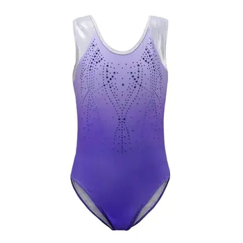 

Dance Practice Clothes for Children's Ballet Gymnastics Suit Dance Clothes Girls Sleeveless Diamond Pattern Body Suit HX02