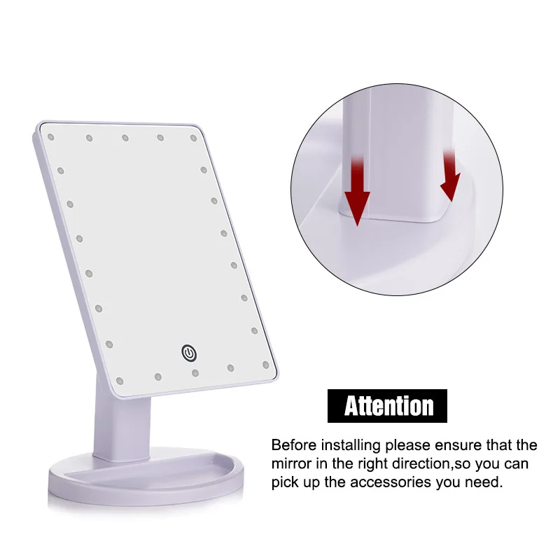 Makeup mirror desktop led light Makeup mirror fill light desktop female portable beauty mirror to brighten your beauty
