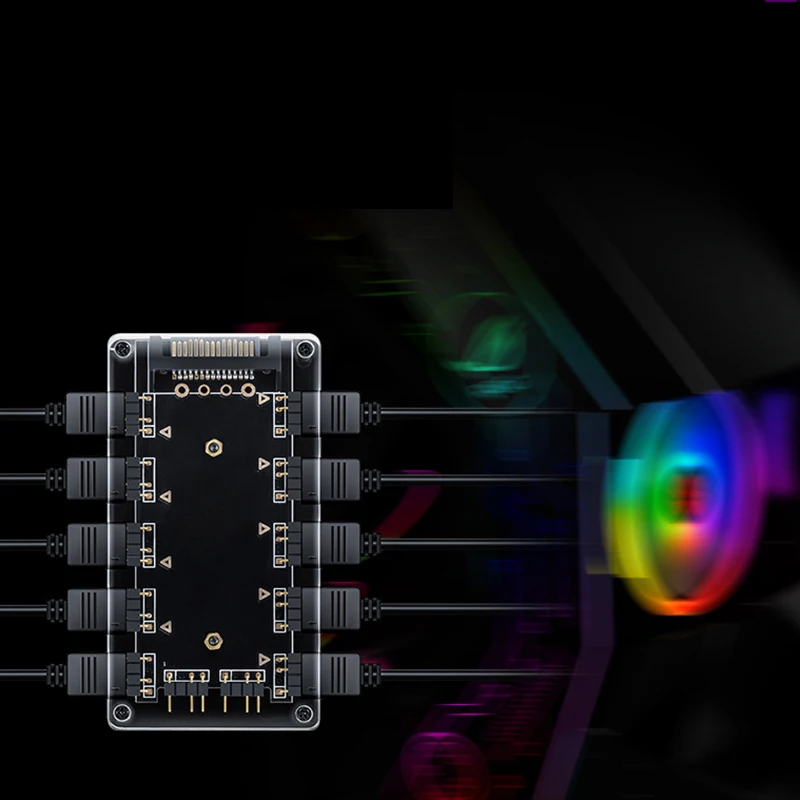 5 в 3 контактный rgb концентратор интерфейс сплиттер для порта питания Molex SATA AURA SYNC