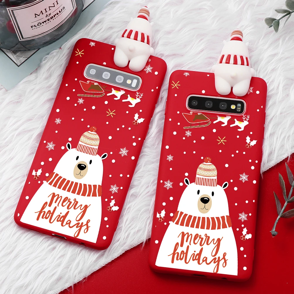 Счастливого Рождества чехол для samsung Galaxy A50 A50S A40 A70 A60 A7 A9 A8 A6 плюс A3 A5 M10 M20 M30 M40 мультфильм накладка олень