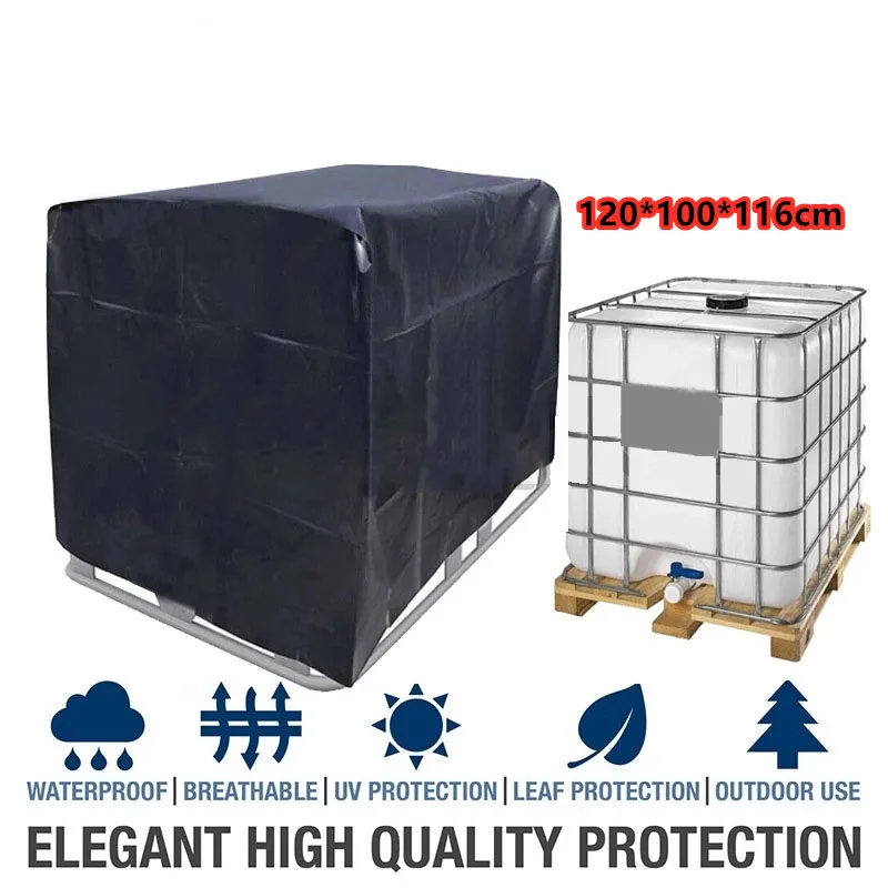 1000 Liters IBC Water Tank Protective Container Waterproof Cover Dustproof Cover Sunscreen Oxford Cloth 210D Outdoor Tools