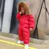 -30 Russian new jumpsuit kids winter wear baby boy snowsuit Parka nature fur 90% duck down jacket for girl clothes coat overalls ► Photo 3/6