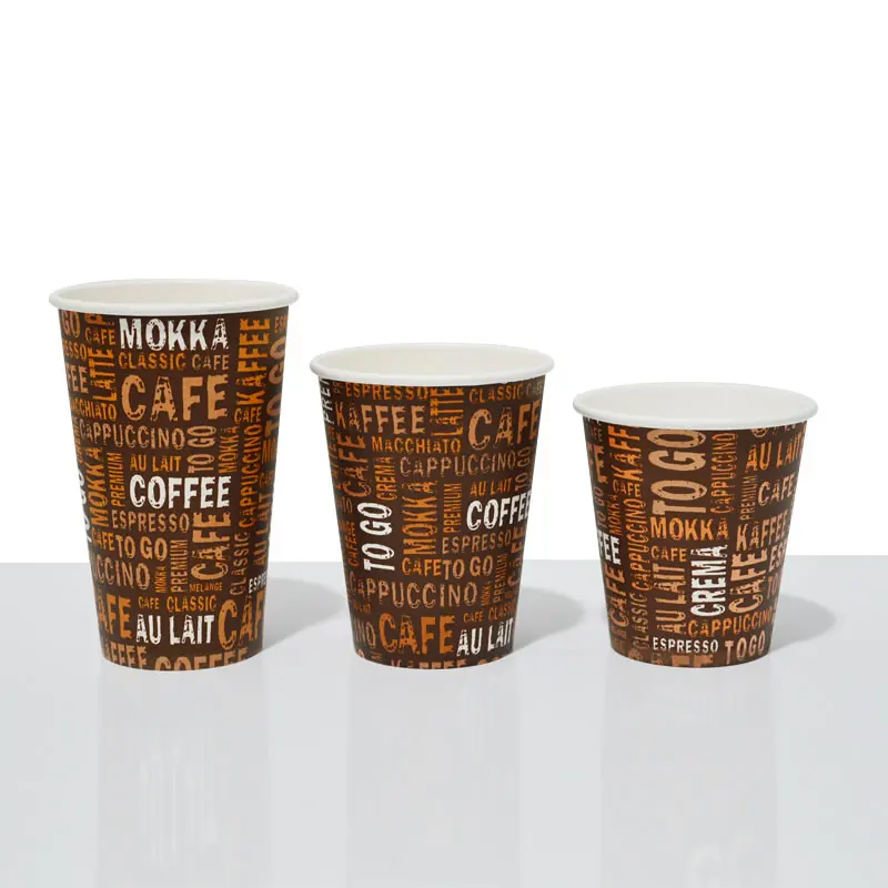 

50pcs High quality creative disposable coffee cup 250ml 400ml 500ml milk tea hot drink cup party favors paper cups with lid