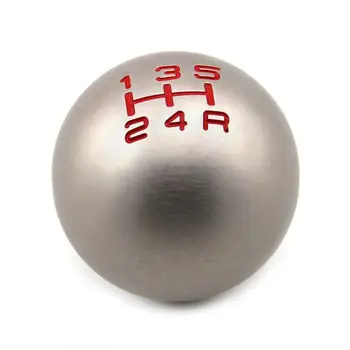 

Round Aluminum Alloy Manual Shift Knob Modification Gear Head 5 Lever Speed