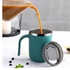 Stainless steel coffee mug Metal drinking mugs Double wall beer cup SUS 304 thermal water wine cups with lid for office home ► Photo 3/5