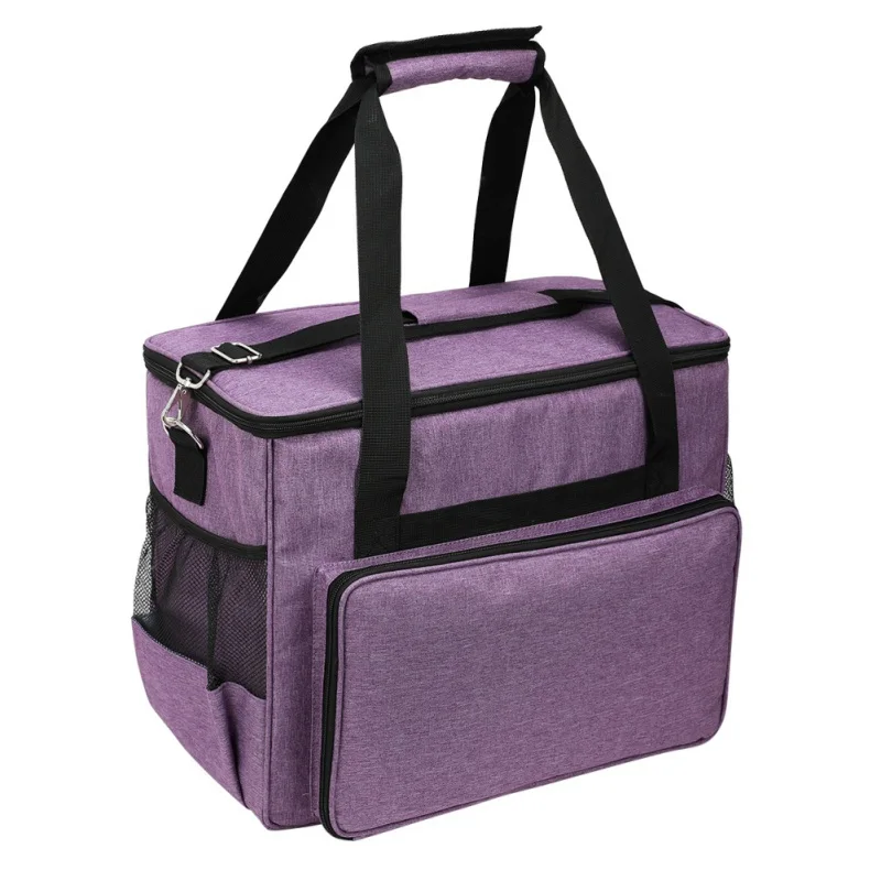 Сливовый Oxford Cloth Sewing Machine Storage Bag Large Capacity Sewing Tools Handbag Oxford Cloth Home Use Assorted Tote Multi-functional - Цвет: Сливовый