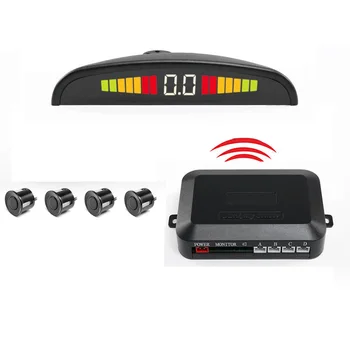 

Wireless Car Auto Parktronic Parking Sensor System With 4 Sensors Reversing Car Parking Radar Monitor Detector LED Display