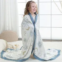 120x150cm 4 and 6 Layers Bamboo Fiber Muslin Swaddle Baby Blankets Wrap Newborn Baby Kids Bath Towel Children Sleeping Blanket 2