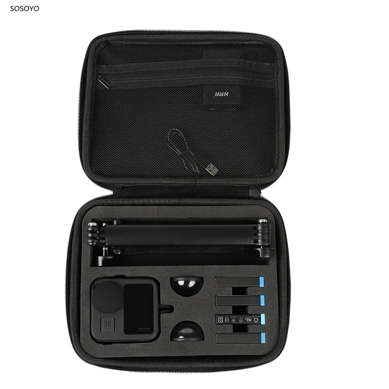 Custodia per il trasporto borsa di immagazzinaggio portatile scatola di protezione antigoccia per accessori per fotocamere sportive panoramica Gopro Max