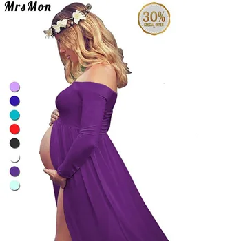 

White Sexy Deep One Word Lead Long Sleeve Mercerizing Cotton Split Joint Chiffon Close Tailing Even Clothes 9981