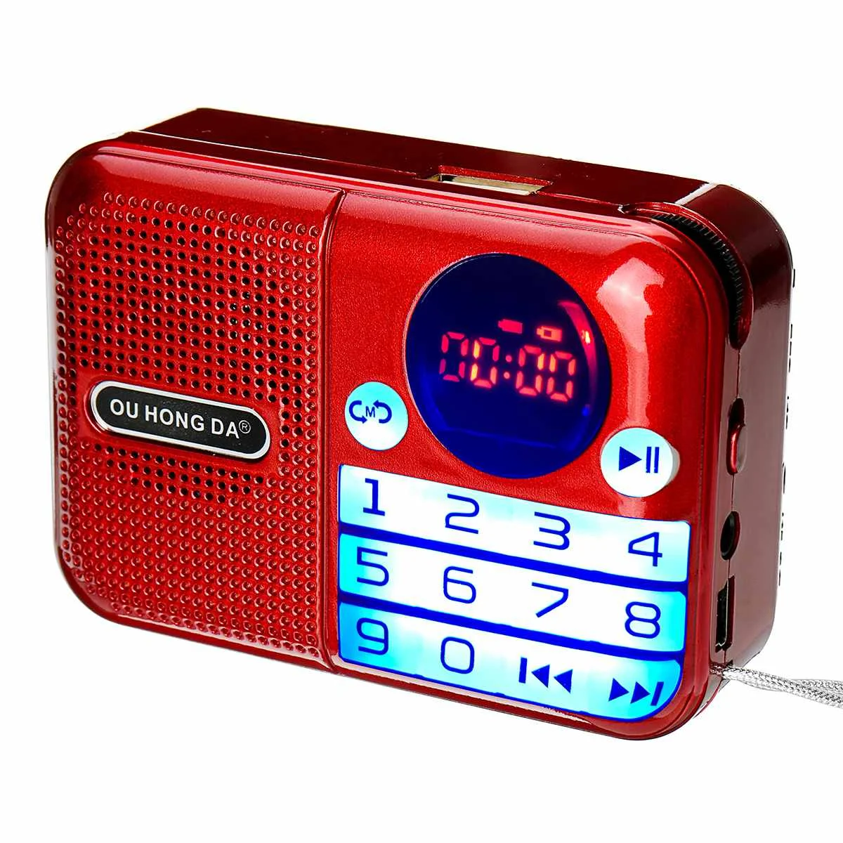 Портативный fm-радио 70-108 МГц с отключением питания и памятью, цифровой дисплей, TF карта, USB, длинный пресс-цикл, регулировка времени, музыкальный плеер, динамик