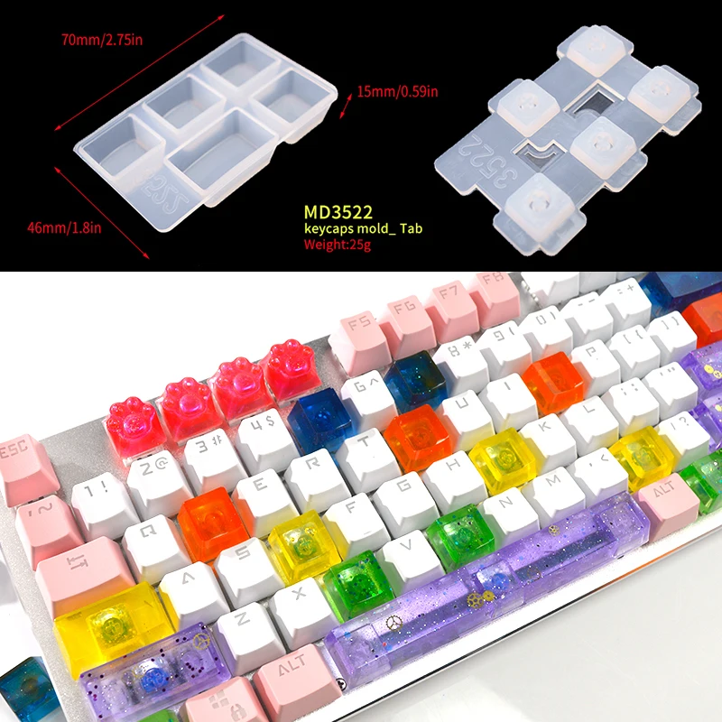 TC156 DIY Set Manual Mechanical Gaming Keyboard Key Caps Resin Clavier