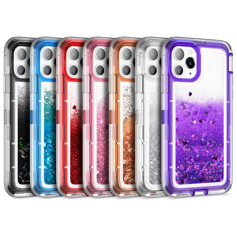 Чехол Quicksand для iPhone 11 pro Max чехол для iPhone X XR Xs Max 7 8 6 6s Plus чехол ТПУ Блестки Блестящий с жидкостью жесткий защитный прозрачный