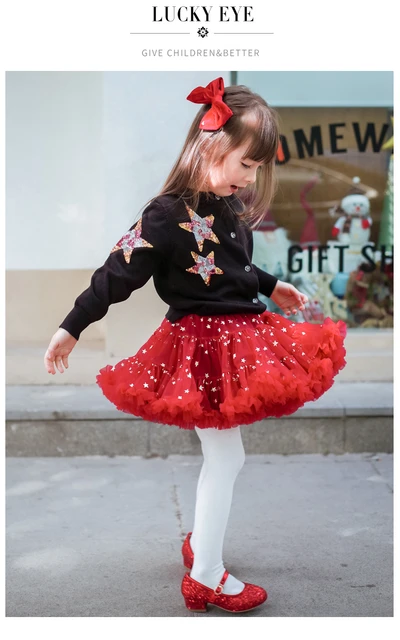 Falda tutú rojo vino para niña, minifalda de baile de princesa, vestido de  niña pequeña, 2022 - AliExpress