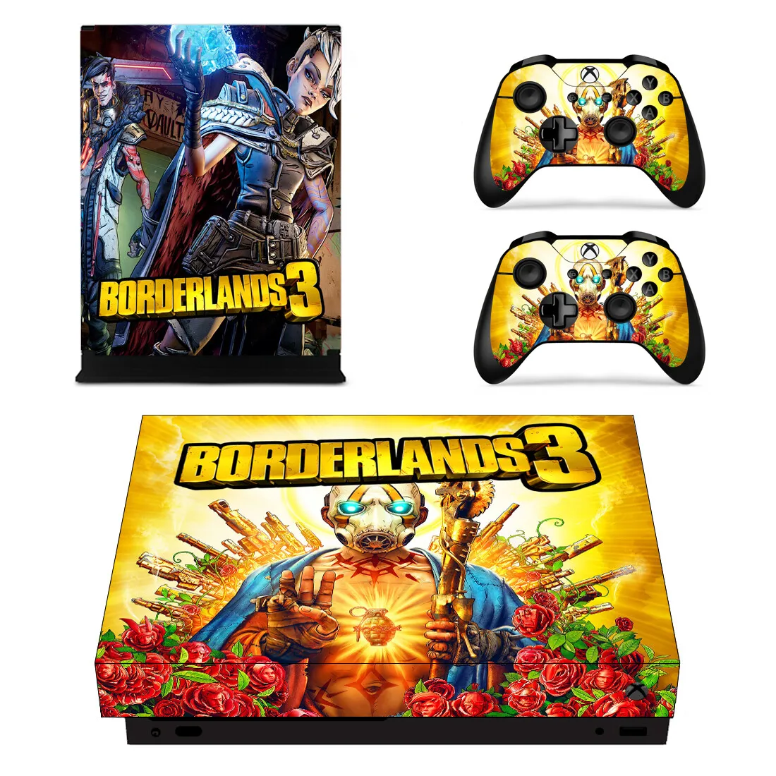 Игра Borderlands 3 кожи Стикеры наклейка для Xbox One X консоли и 2 контроллеры для Xbox One X кожи Стикеры винил