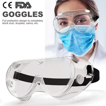 

Clear Safety Goggles Eye Protective Goggles With Elastic Strap Windproof Dustproof Anti-splash Eyeglasses For Kids Adults