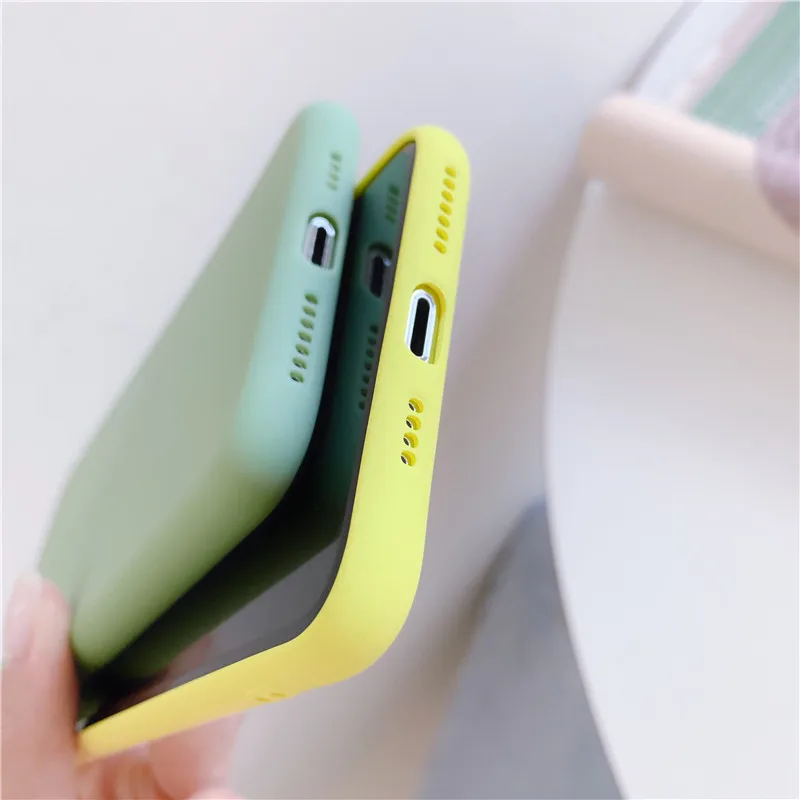 Милый однотонный Мягкий ТПУ силиконовый чехол для iPhone XS MAX XR X 11 Pro MAX 6 6S 7 8 Plus Роскошный чехол для телефона чехол