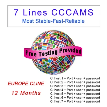 

Cccam 6 lines Full HD 1 Year Cccam cline for Europe 7 lines IPTV Use for Satellite TV Receiver DVB-S2 Server HD 48h free test