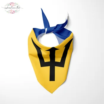 

The Barbados flag dog bandana large pet scraf pet bandana for dog scarf dog neck scarf dog print scarf bandana