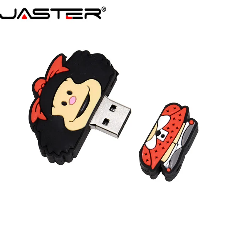 JASTER USB 2,0 мультяшный usb флеш-накопитель 4 ГБ 8 ГБ 16 ГБ 32 ГБ 64 Гб 128 ГБ Флешка для крупного рогатого скота Модель Карты Памяти Рождественский подарок