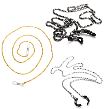 

1pcs Reading Glasses Eyeglasses Sunglasses Neck Cord Holder Strap Metal Chain Black